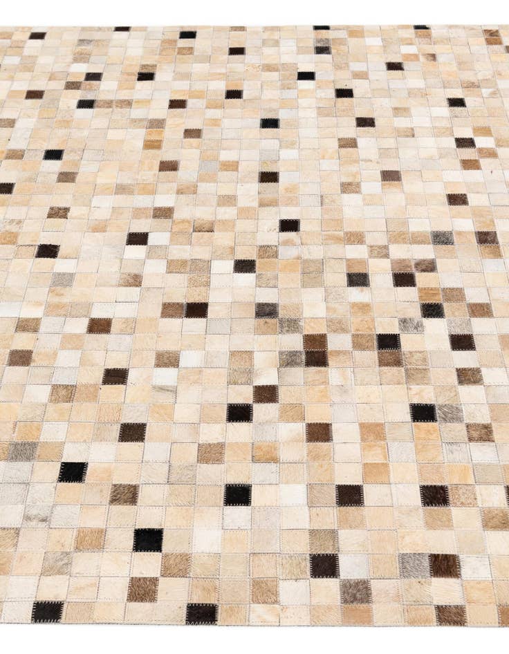 Detail image of  5' 3 x 7' 6 Cowhide Stocks Rug