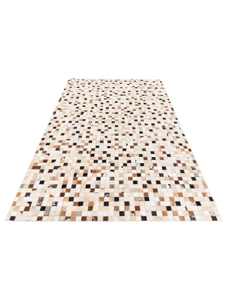 Detail image of  5' 2 x 8' Cowhide Stocks Rug