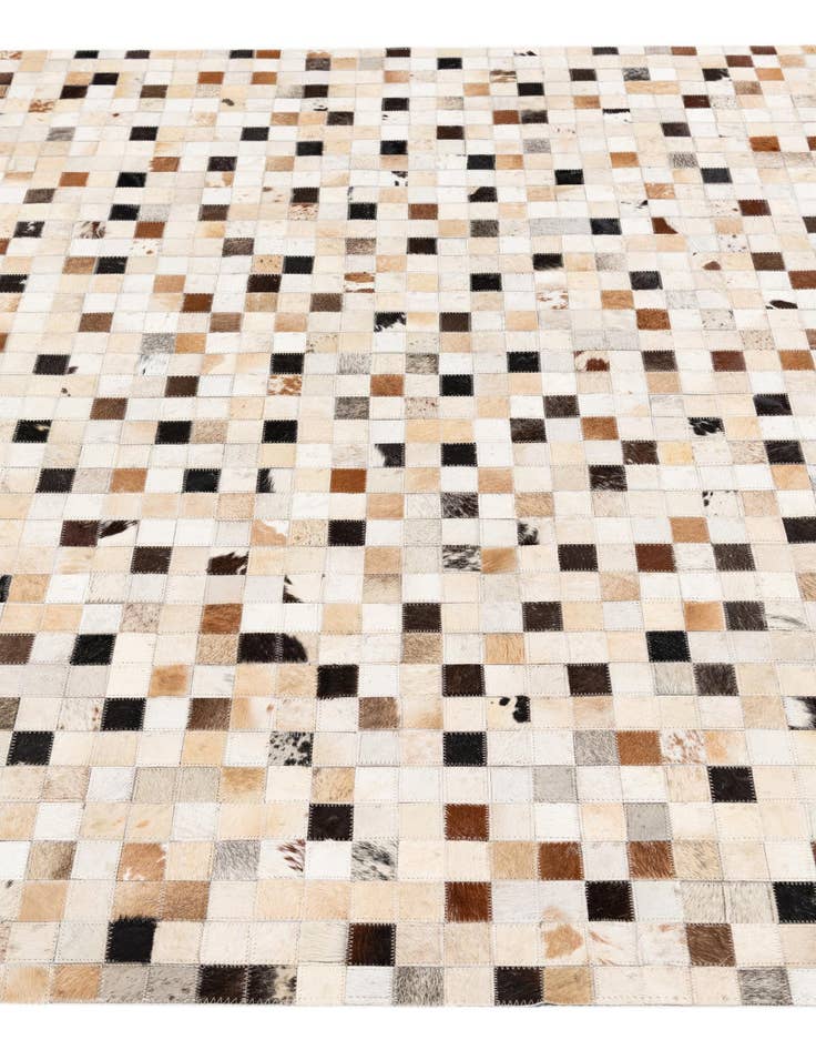 Detail image of  5' 2 x 8' Cowhide Stocks Rug