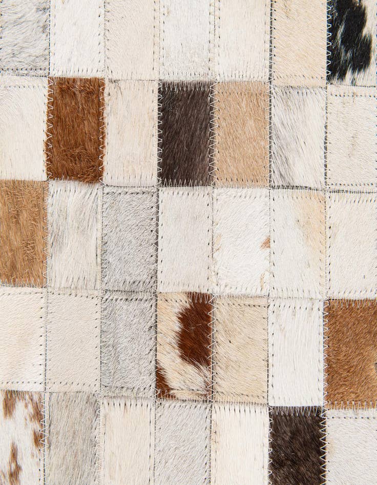 Detail image of  5' 2 x 8' Cowhide Stocks Rug