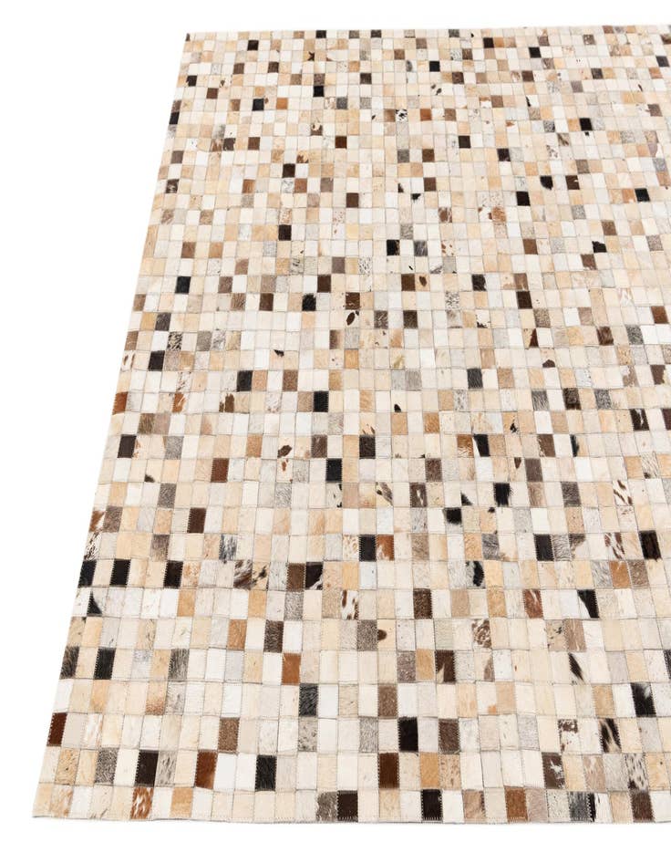 Detail image of  4' 11 x 8' Cowhide Stocks Rug