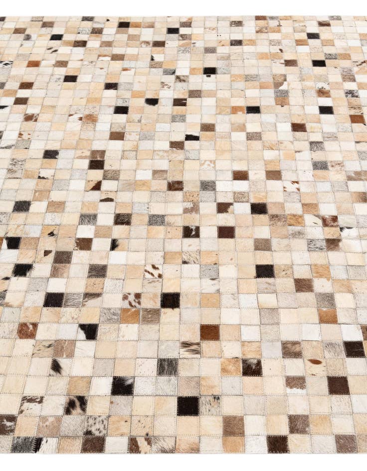 Detail image of  4' 11 x 8' Cowhide Stocks Rug