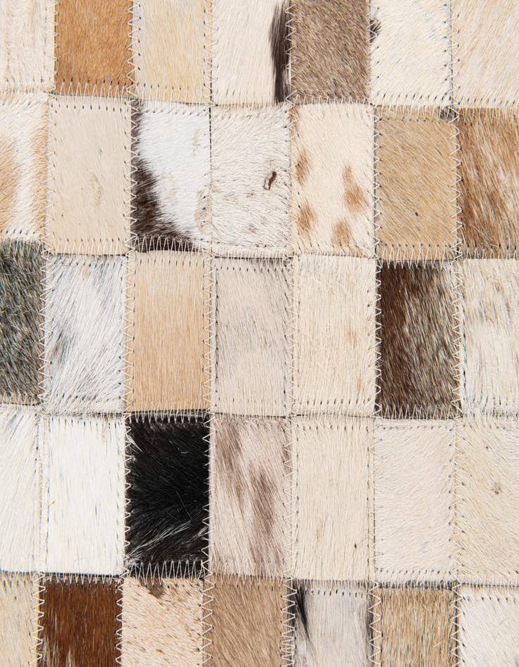 Detail image of  5' 1 x 8' Cowhide Stocks Rug