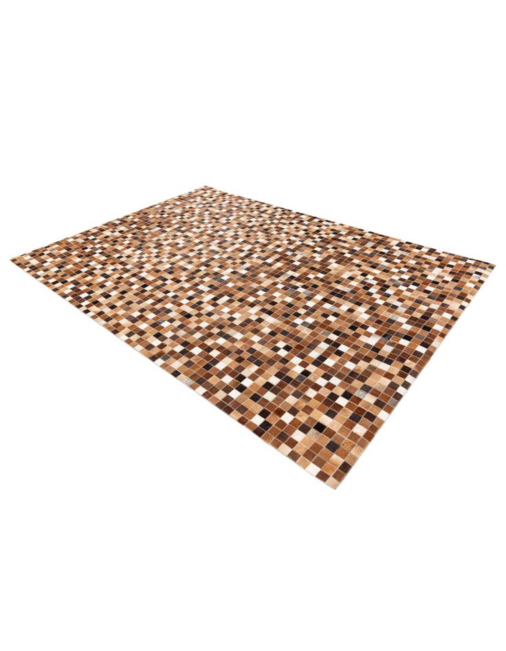 Detail image of  5' 9 x 8' 1 Cowhide Stocks Rug