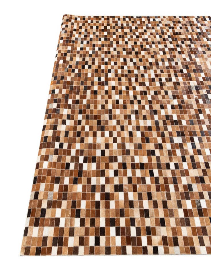 Detail image of  5' 9 x 8' 1 Cowhide Stocks Rug