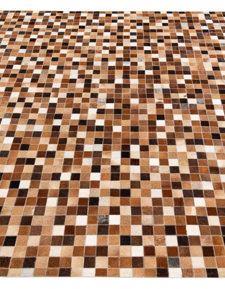 Detail image of  5' 9 x 8' 1 Cowhide Stocks Rug