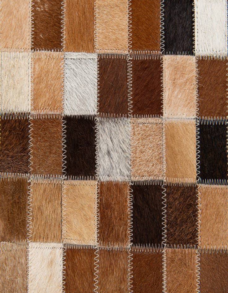 Detail image of  5' 9 x 8' 1 Cowhide Stocks Rug