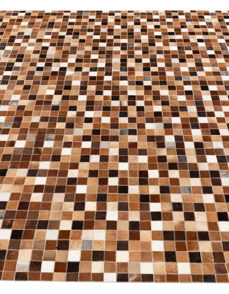 Detail image of  5' 9 x 8' Cowhide Stocks Rug