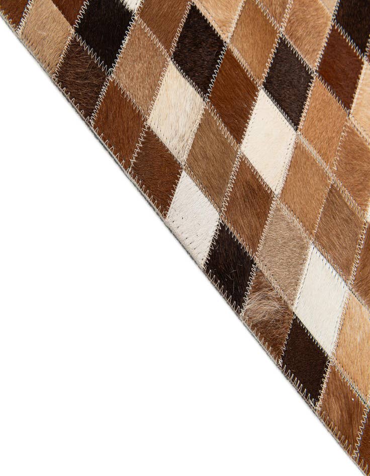 Detail image of  5' 9 x 8' Cowhide Stocks Rug