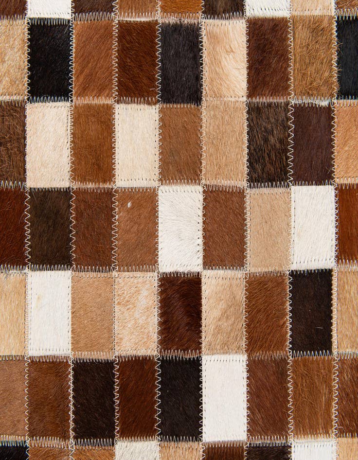 Detail image of  5' 9 x 8' Cowhide Stocks Rug