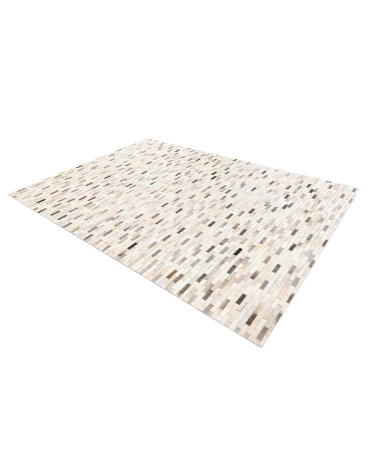 Detail image of  5' 8 x 7' 10 Cowhide Stocks Rug