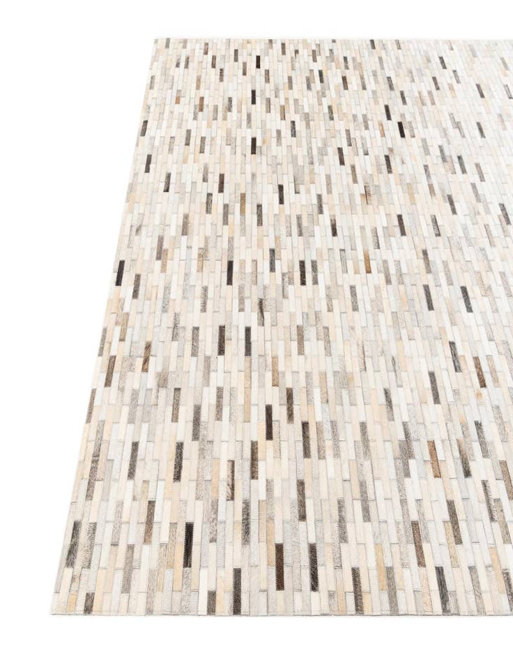 Detail image of  5' 8 x 7' 10 Cowhide Stocks Rug