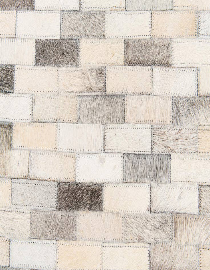 Detail image of  5' 8 x 7' 10 Cowhide Stocks Rug