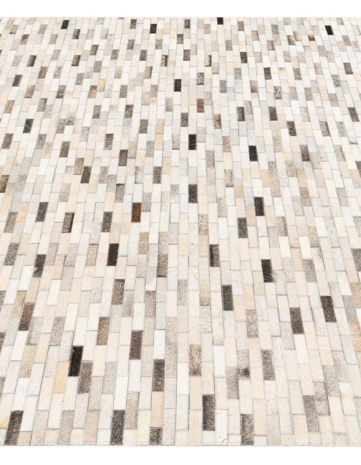 Detail image of  5' 9 x 7' 11 Cowhide Stocks Rug