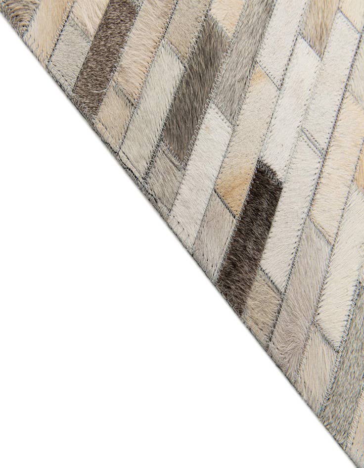 Detail image of  5' 9 x 7' 11 Cowhide Stocks Rug