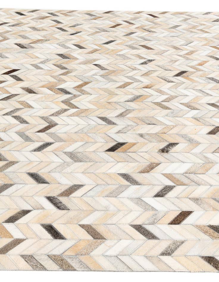 Detail image of  5' 9 x 7' 11 Cowhide Stocks Rug