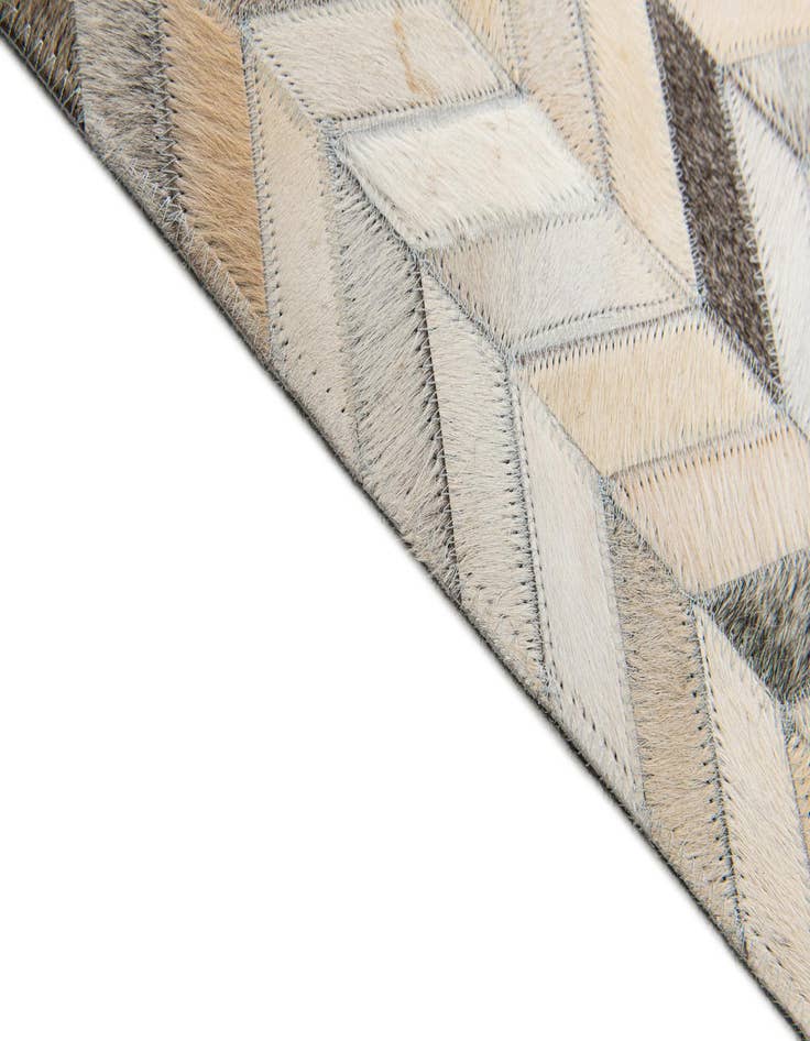 Detail image of  5' 9 x 7' 11 Cowhide Stocks Rug
