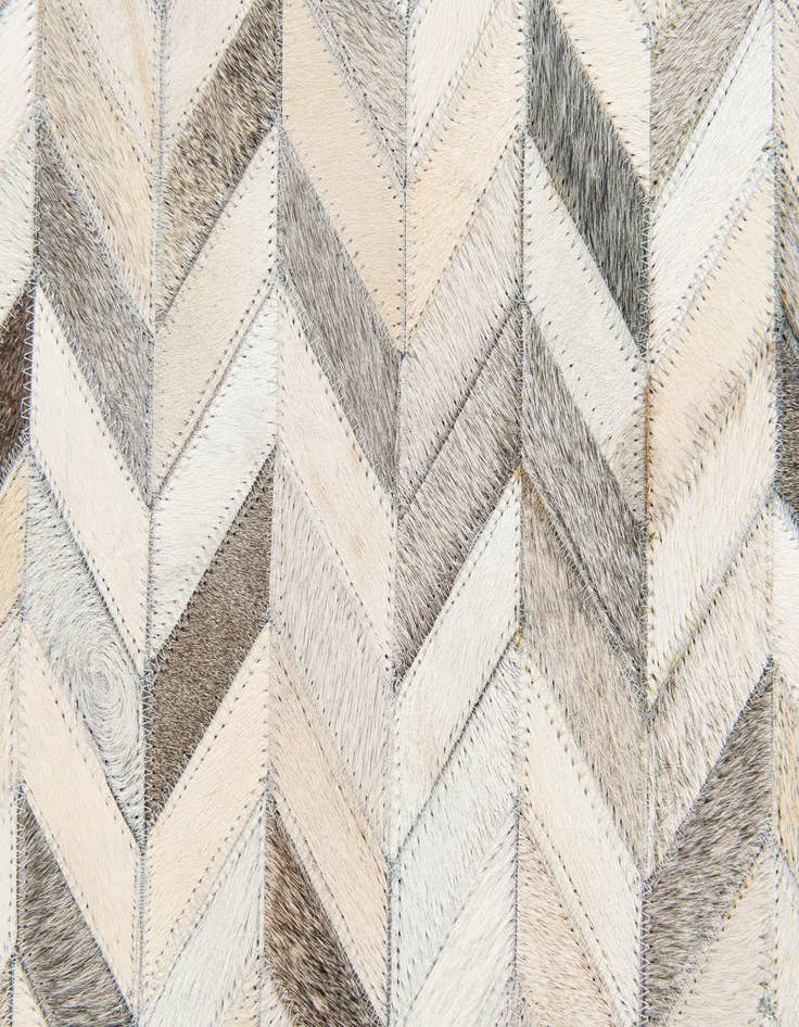 Detail image of  5' 9 x 8' 1 Cowhide Stocks Rug