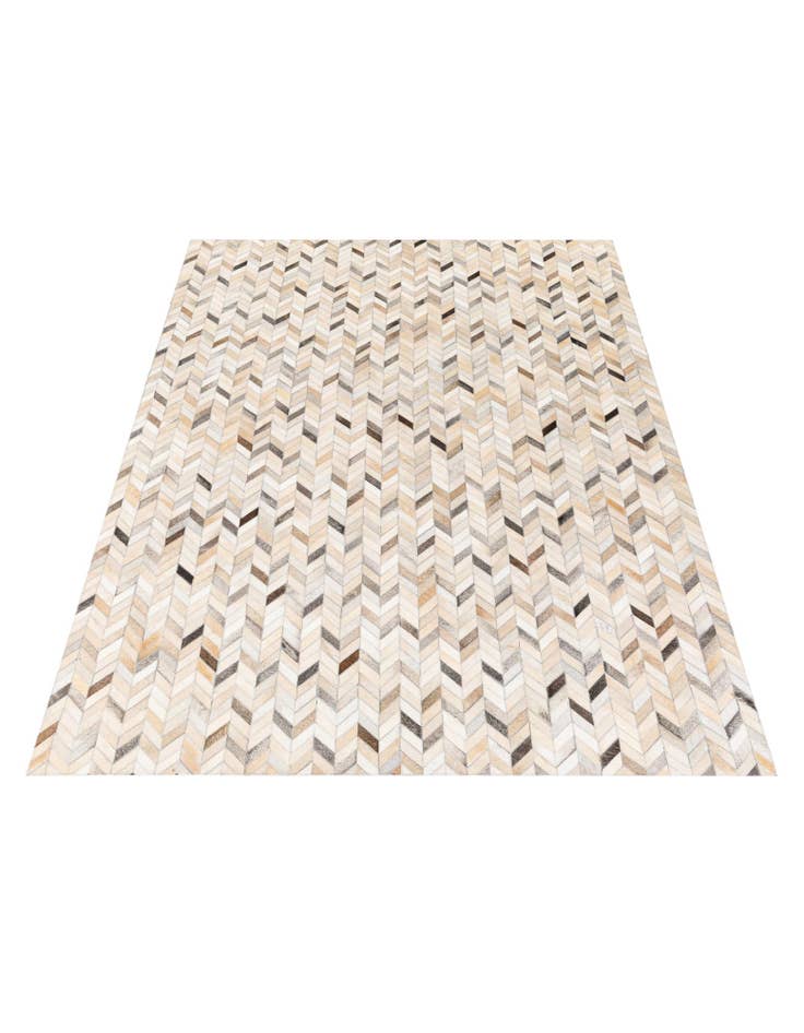 Detail image of  5' 7 x 7' 11 Cowhide Stocks Rug