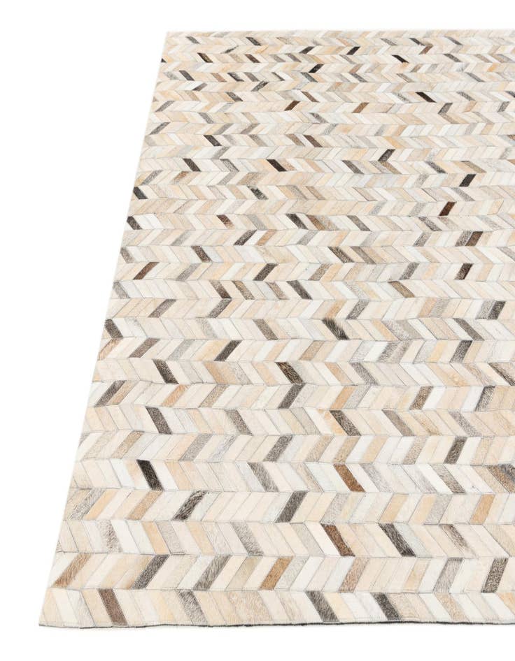 Detail image of  5' 7 x 7' 11 Cowhide Stocks Rug