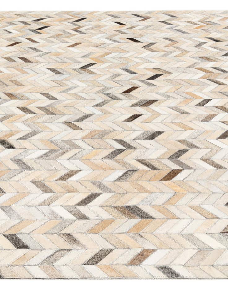 Detail image of  5' 7 x 7' 11 Cowhide Stocks Rug