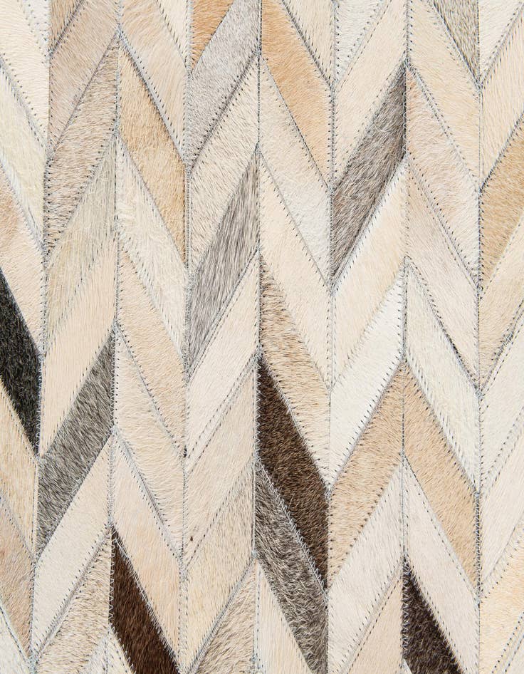 Detail image of  5' 7 x 7' 11 Cowhide Stocks Rug