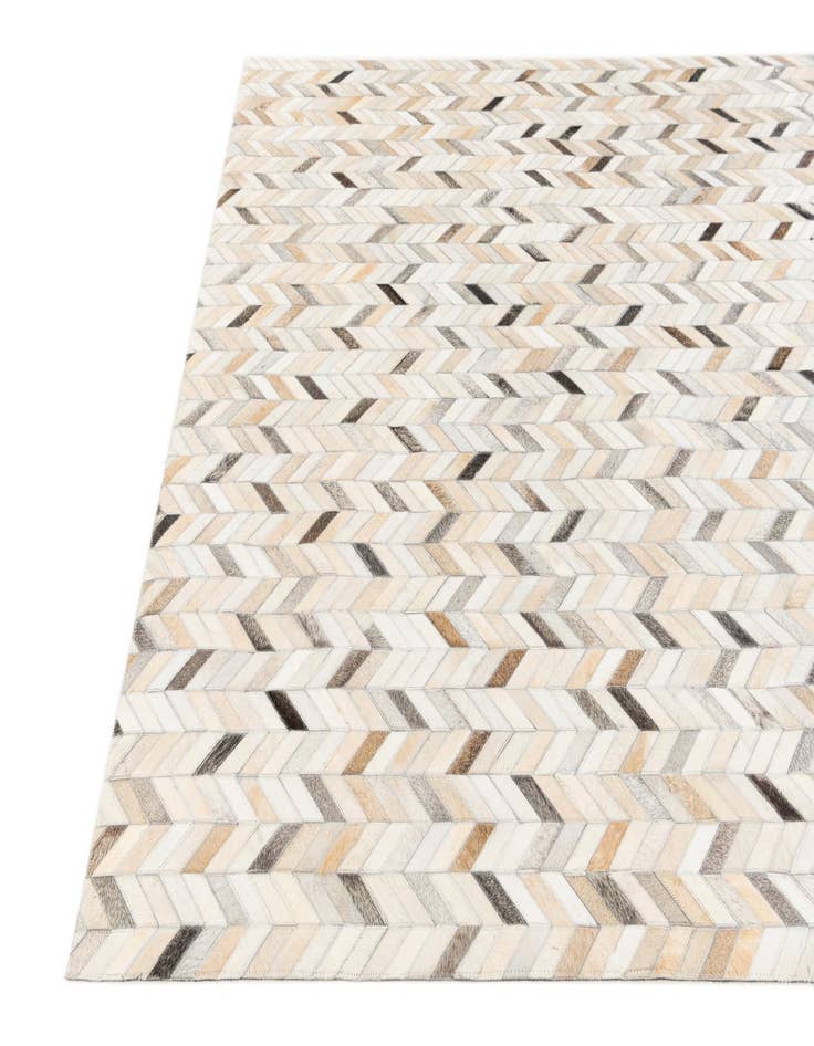 Detail image of  5' 8 x 8' 1 Cowhide Stocks Rug