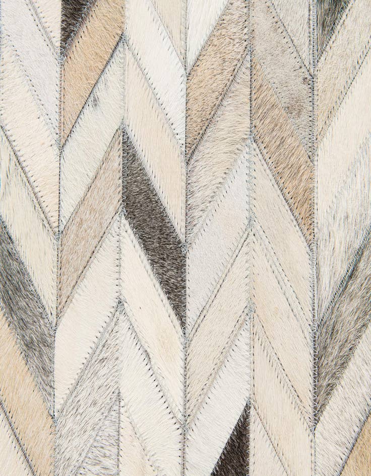 Detail image of  5' 8 x 8' 1 Cowhide Stocks Rug