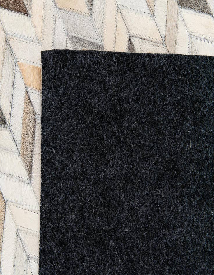 Detail image of  5' 8 x 8' 1 Cowhide Stocks Rug