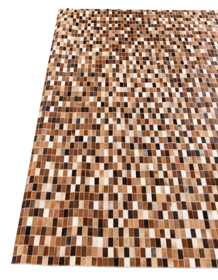 Detail image of  5' 9 x 8' Cowhide Stocks Rug