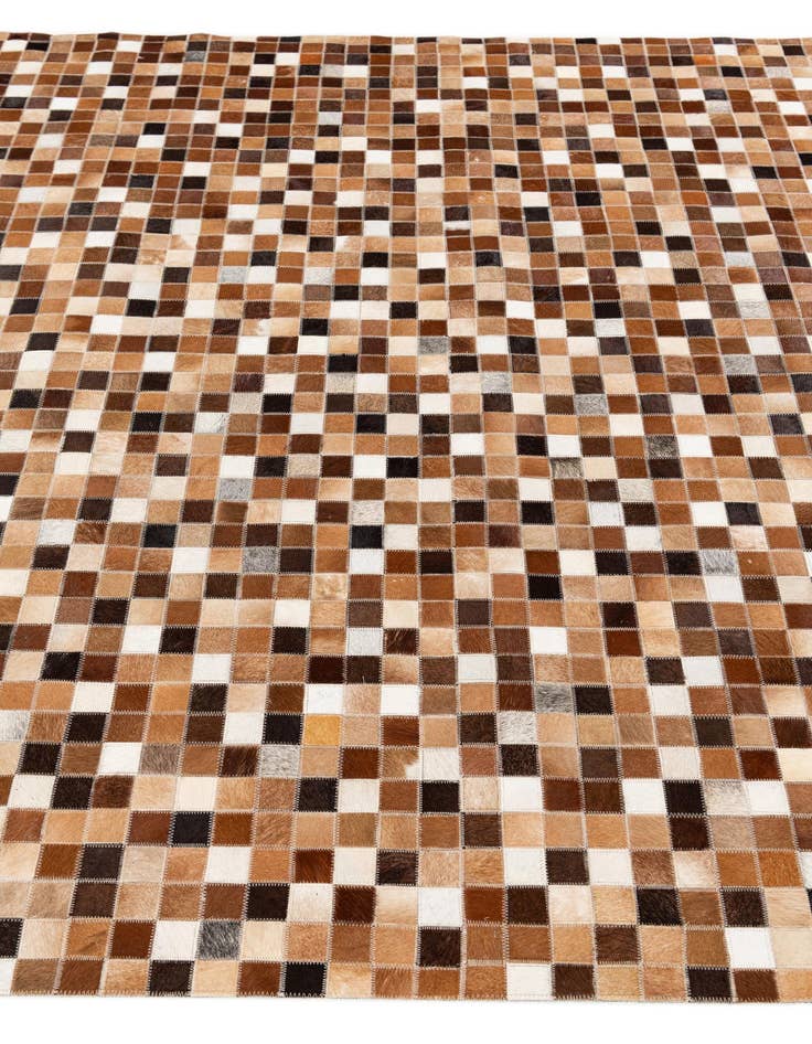 Detail image of  5' 9 x 8' Cowhide Stocks Rug