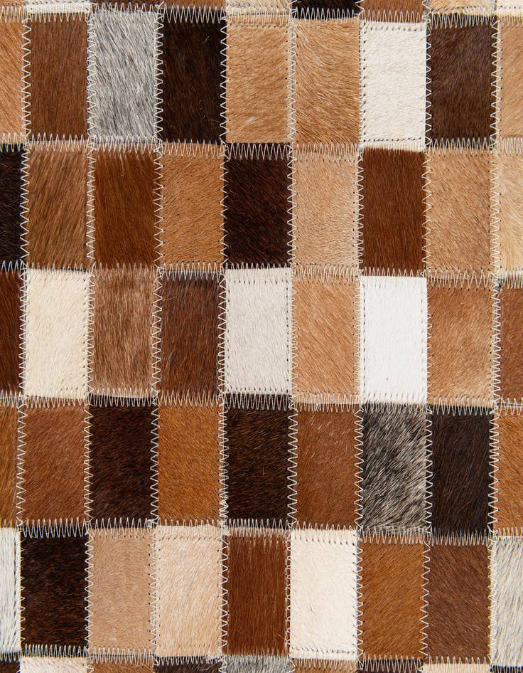 Detail image of  5' 9 x 8' Cowhide Stocks Rug