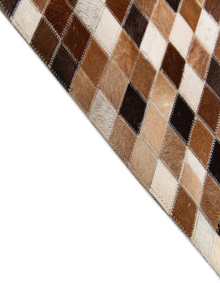 Detail image of  5' 9 x 7' 11 Cowhide Stocks Rug