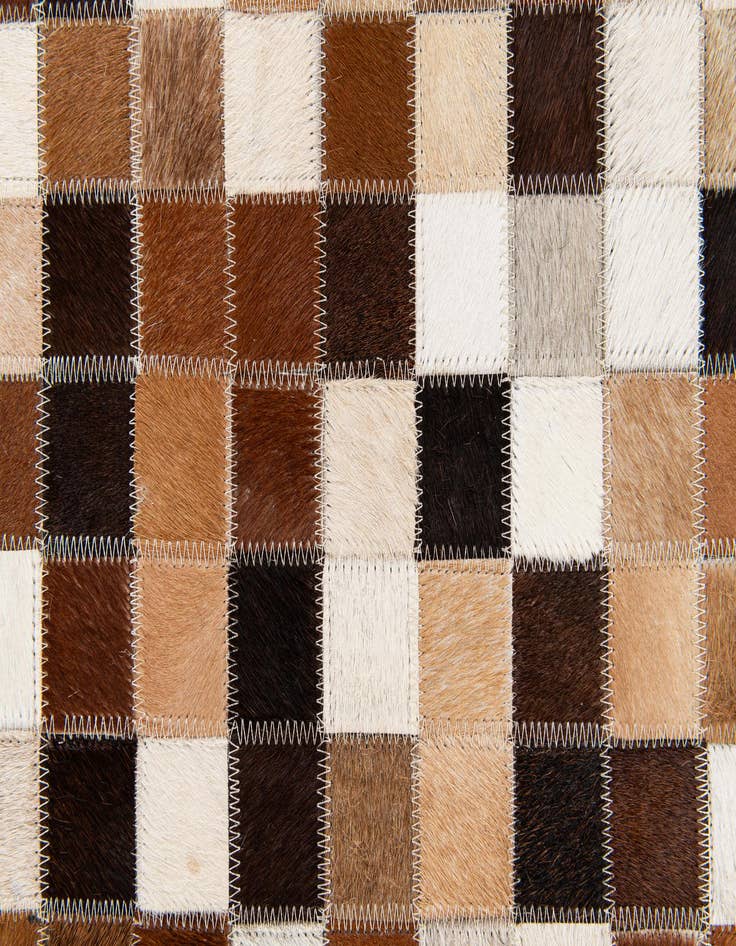 Detail image of  5' 9 x 7' 11 Cowhide Stocks Rug