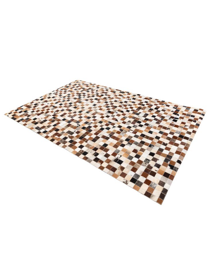Detail image of  5' 1 x 7' 9 Cowhide Stocks Rug