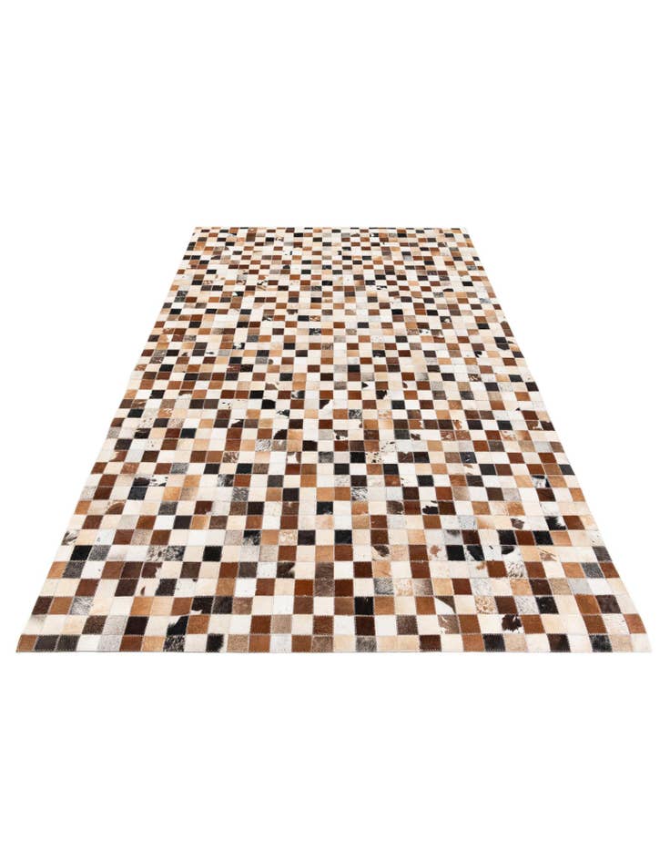 Detail image of  5' 1 x 7' 9 Cowhide Stocks Rug