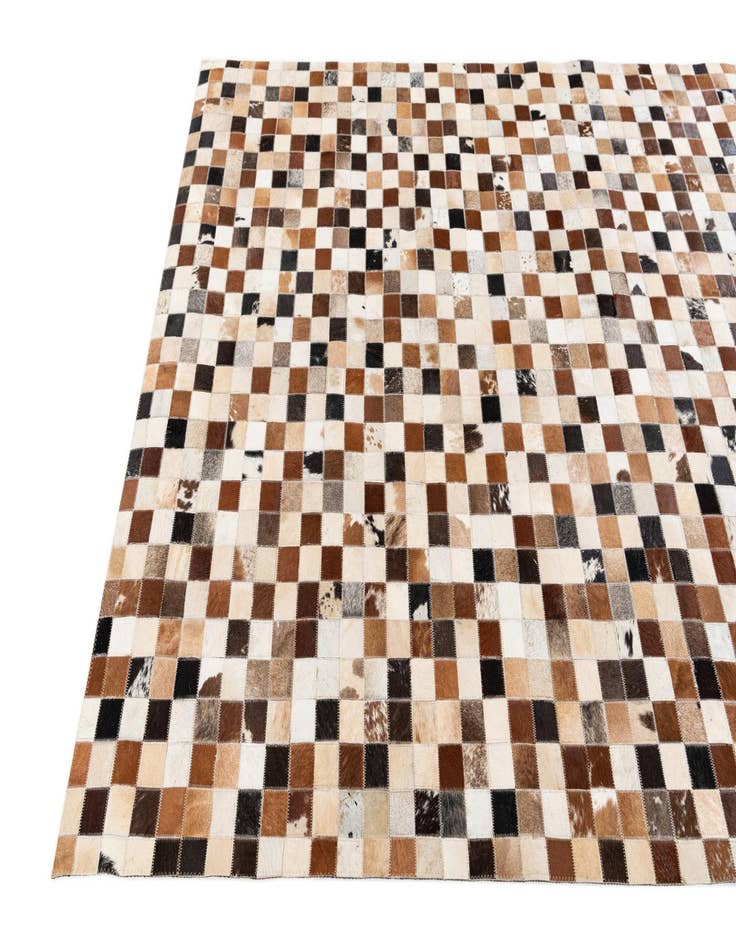 Detail image of  5' 1 x 7' 9 Cowhide Stocks Rug