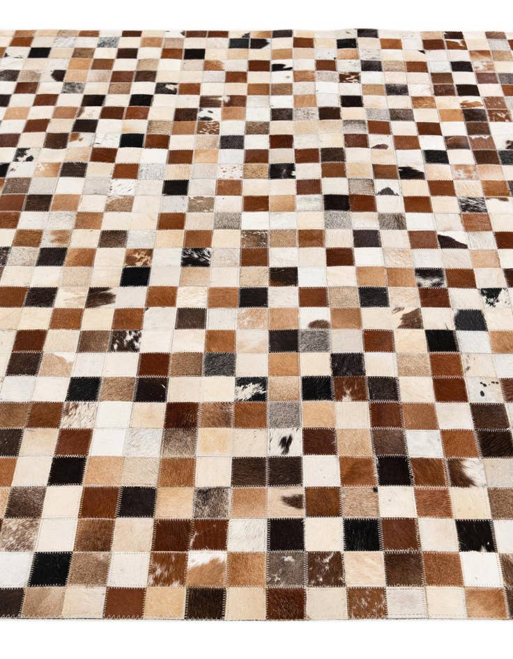 Detail image of  5' 1 x 7' 9 Cowhide Stocks Rug