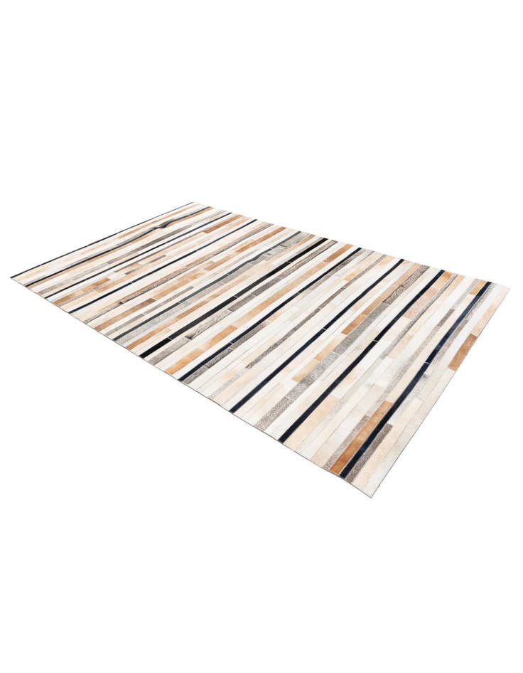 Detail image of  5' x 8' Cowhide Stocks Rug