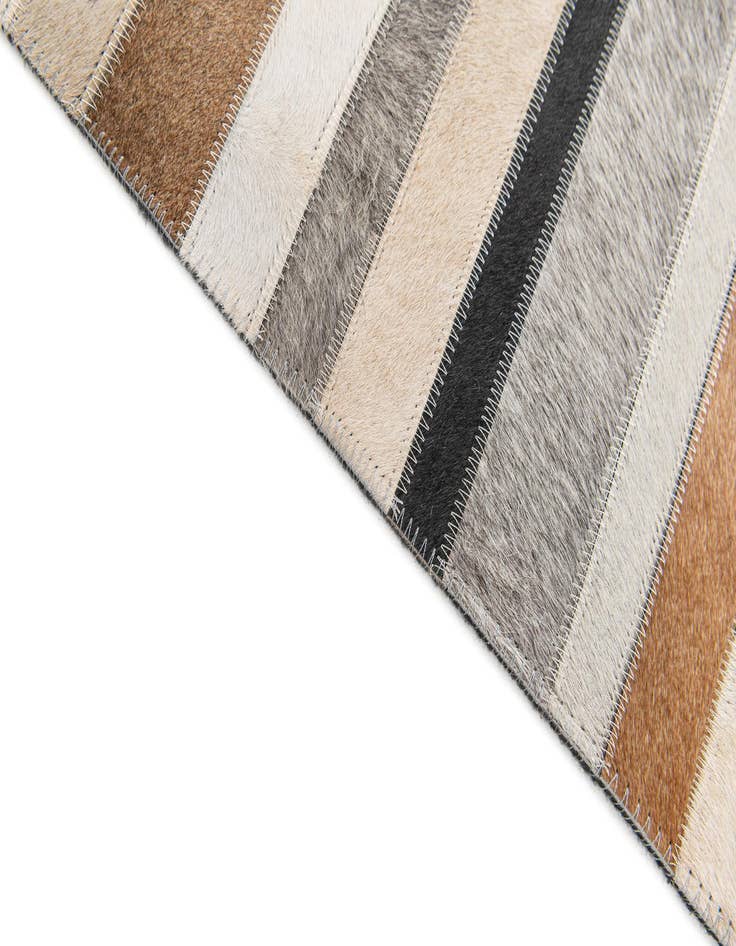 Detail image of  5' x 8' Cowhide Stocks Rug