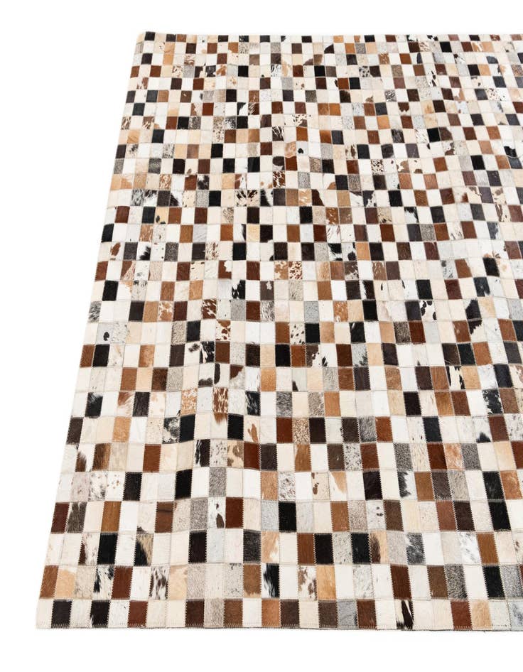 Detail image of  5' x 7' 11 Cowhide Stocks Rug