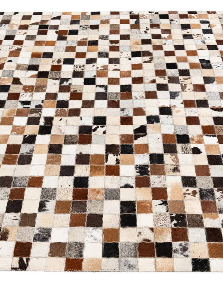 Detail image of  5' x 7' 11 Cowhide Stocks Rug