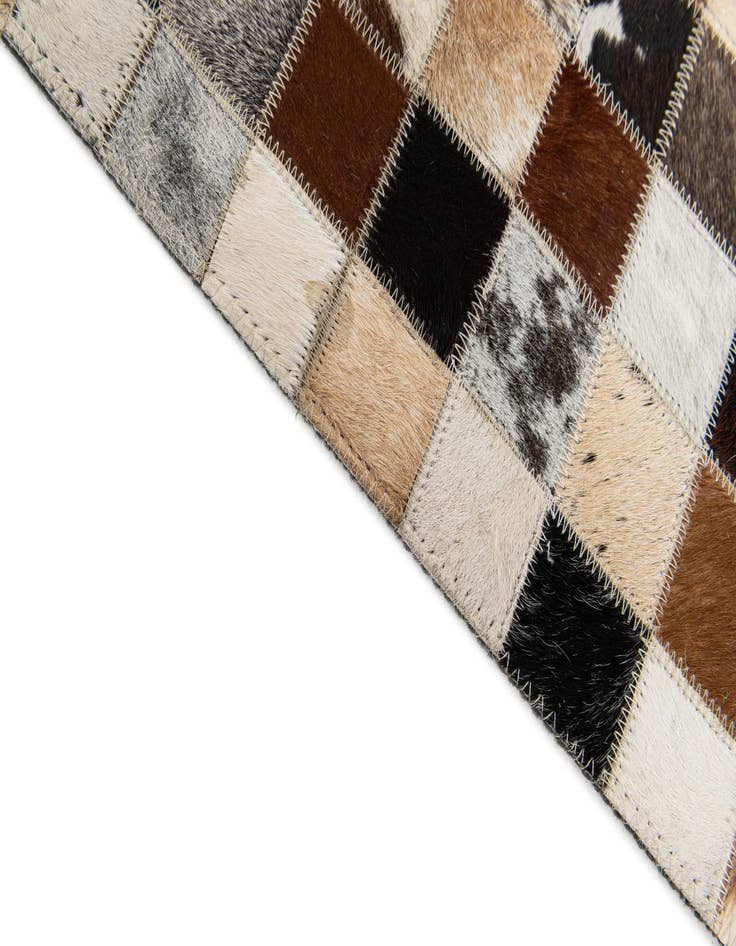 Detail image of  5' x 7' 11 Cowhide Stocks Rug