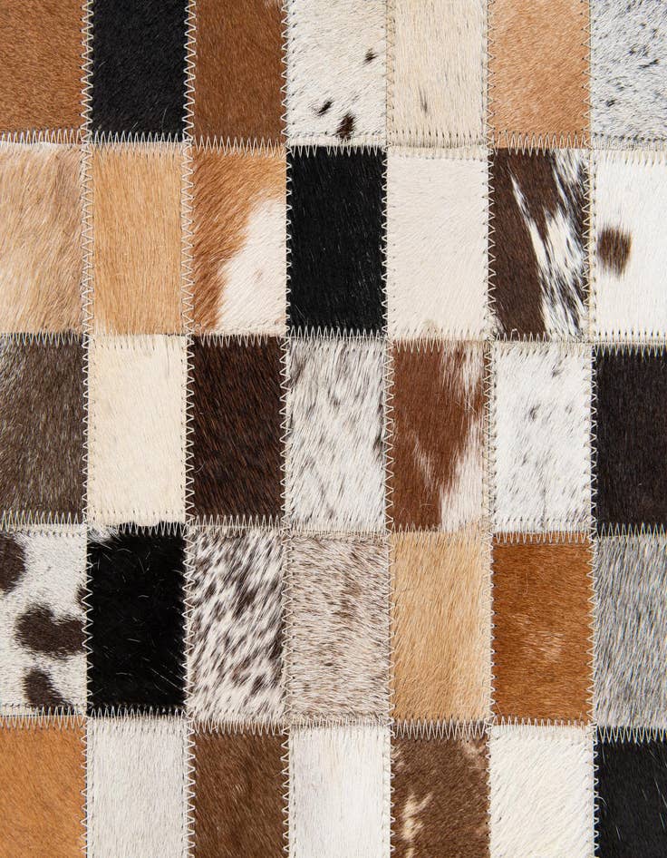 Detail image of  5' x 7' 11 Cowhide Stocks Rug