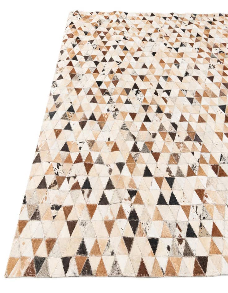 Detail image of  5' 1 x 7' 11 Cowhide Stocks Rug