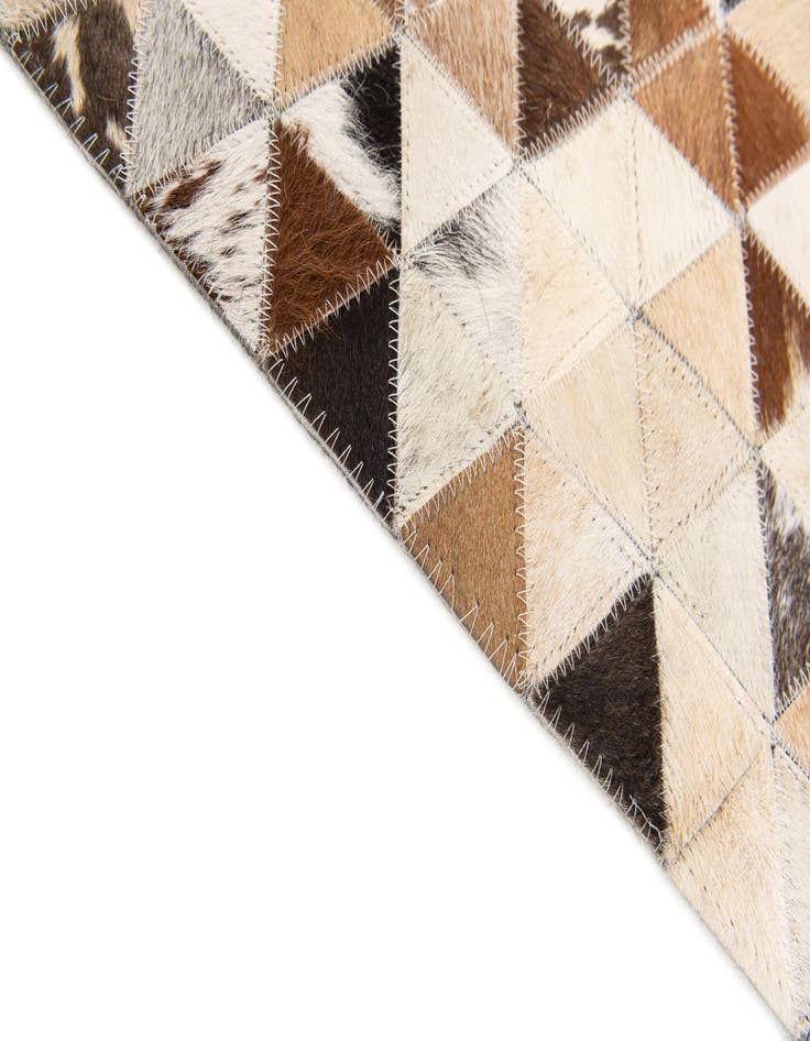 Detail image of  5' 1 x 7' 11 Cowhide Stocks Rug
