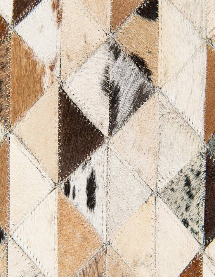 Detail image of  5' 1 x 7' 11 Cowhide Stocks Rug