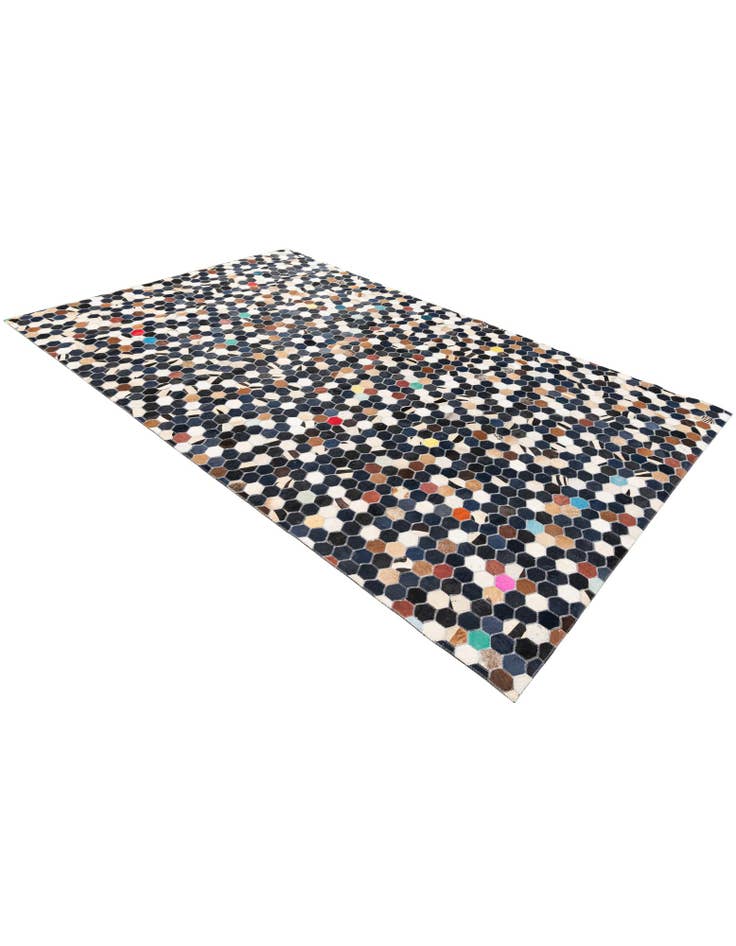 Detail image of  5' 1 x 8' Cowhide Stocks Rug