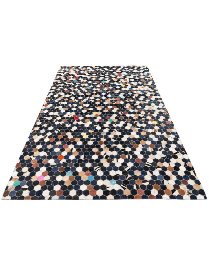 Detail image of  5' 1 x 8' Cowhide Stocks Rug