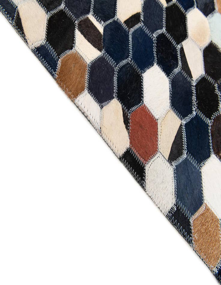 Detail image of  5' 1 x 8' Cowhide Stocks Rug